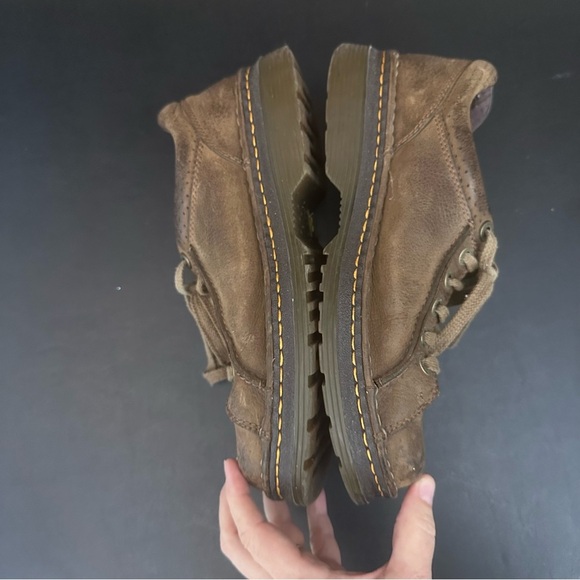 Dr. Martens Brown Casual Leather Oxford Shoes Chunky Y2K US Mens 8 Ladies 9 - Picture 8 of 10